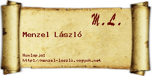 Menzel László névjegykártya